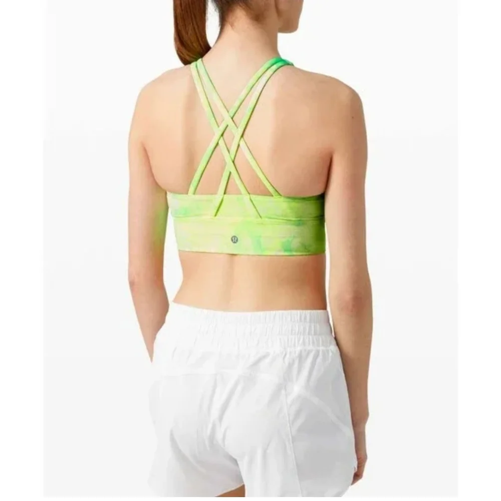 Lululemon Energy Bra High Neck Long Line Shibori *Medium Support B-D - Picture 2 of 9